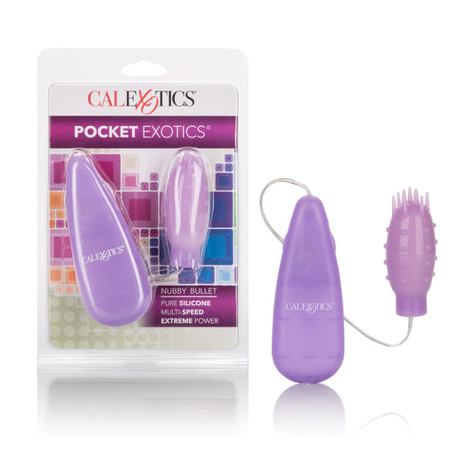 Silicone Slims Vibrating Nubby Bullet - Purple SE1132142