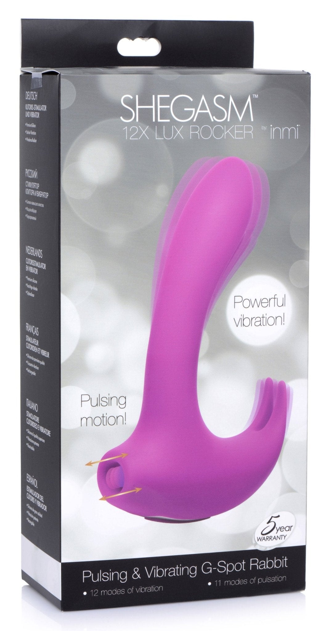 12x Lux Rocker Pulsing and Vibrating G-Spot Rabbit - Pink INM-AG634