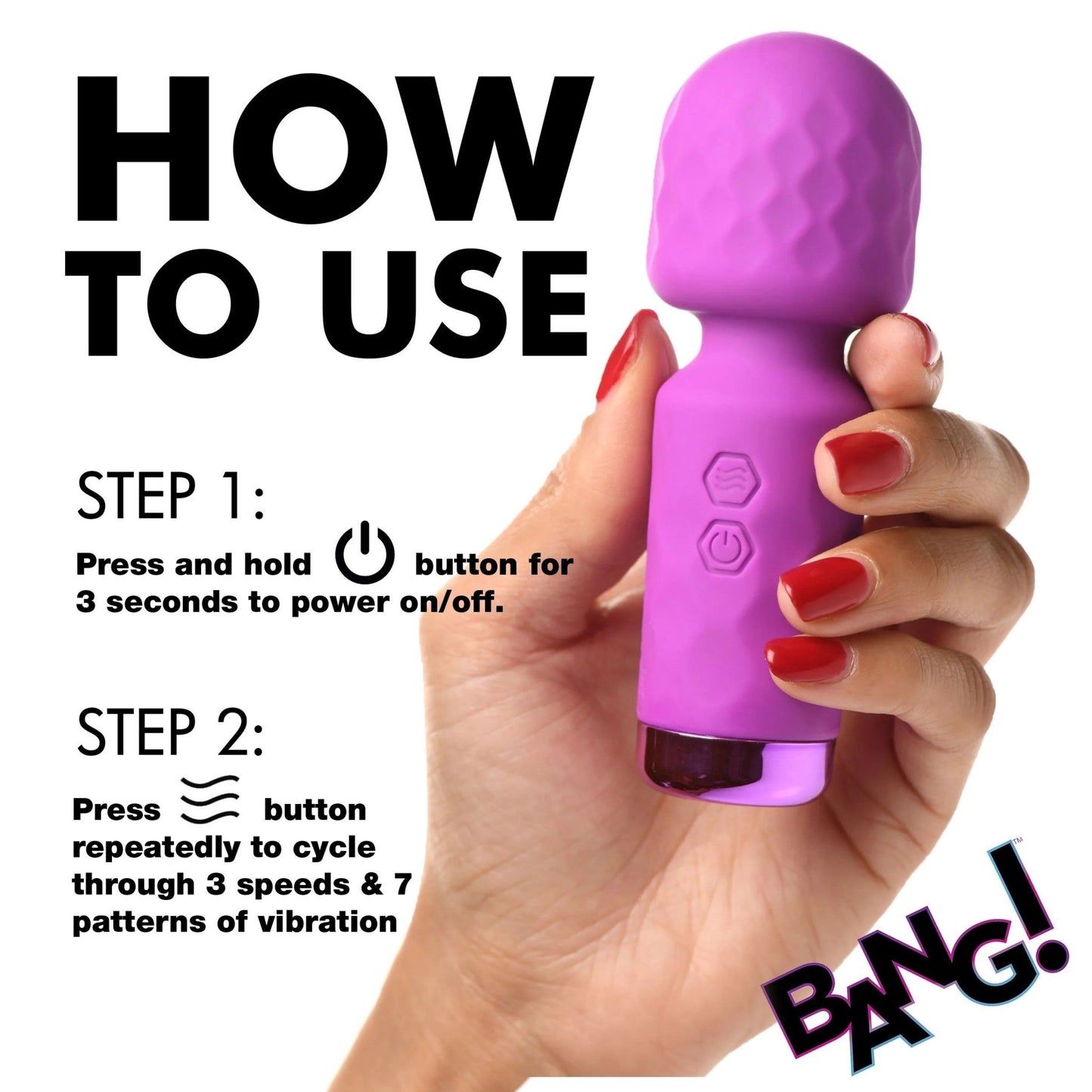 10x Mini Silicone Wand - Purple BNG-AH205-PUR