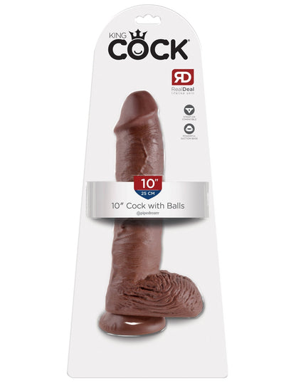 King Cock 10-Inch Cock With Balls - Brown PD5509-29