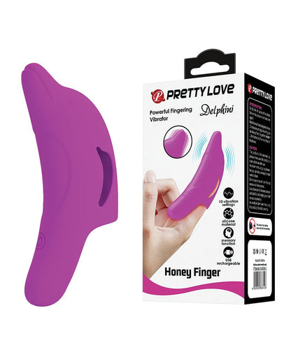 Delphini Dolphin Honey Finger Vibrator - Fuchsia BI-210294