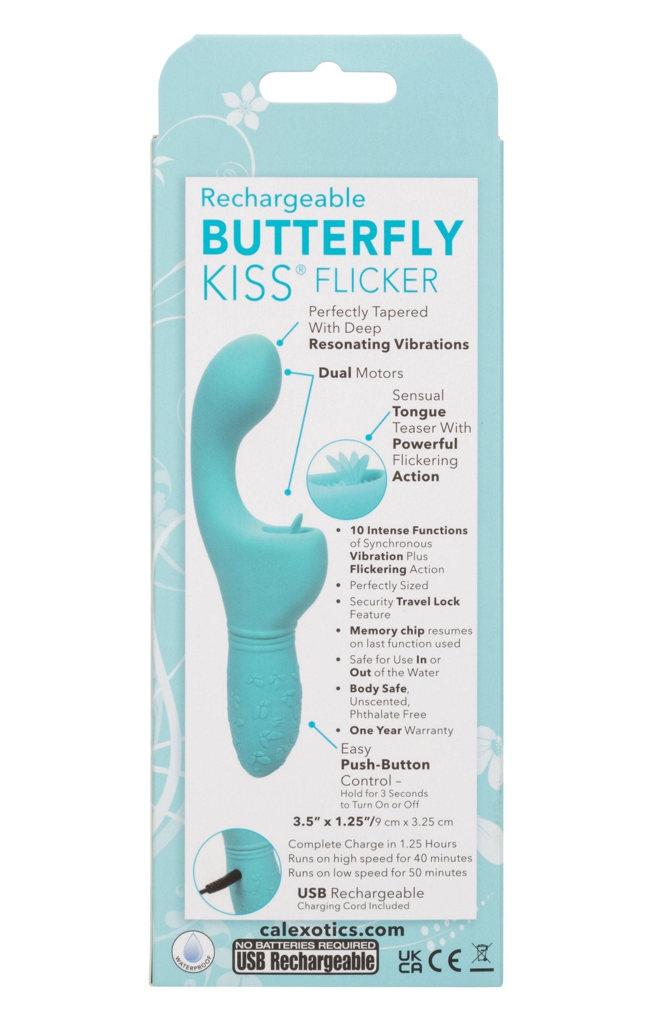 Rechargeable Butterfly Kiss Flicker - Blue SE0783303