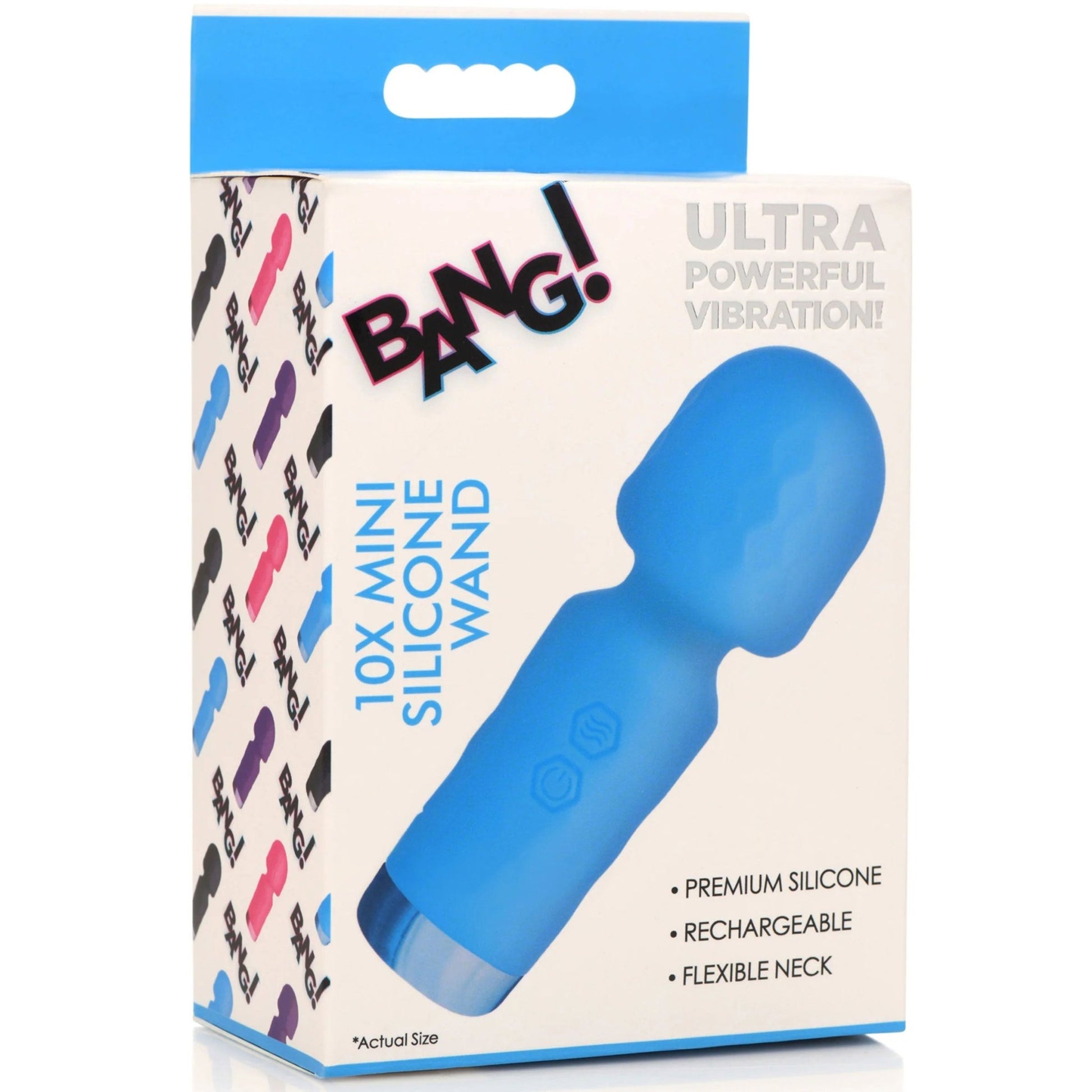 10x Mini Silicone Wand - Blue BNG-AH205-BLU