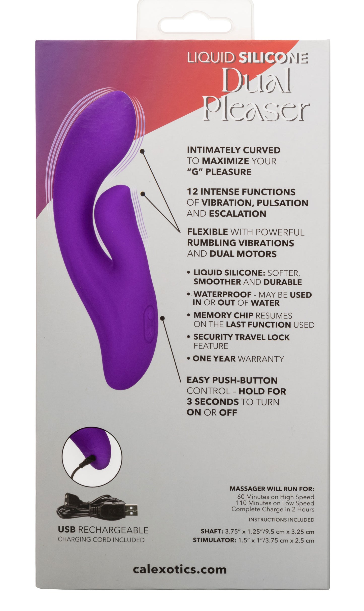 Stella Liquid Silicone Dual Pleaser - Purple SE4368353