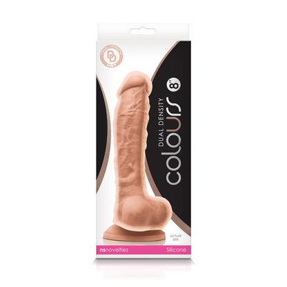 Colours - Dual Density - 8 Inch Dildo - White NSN-0403-21