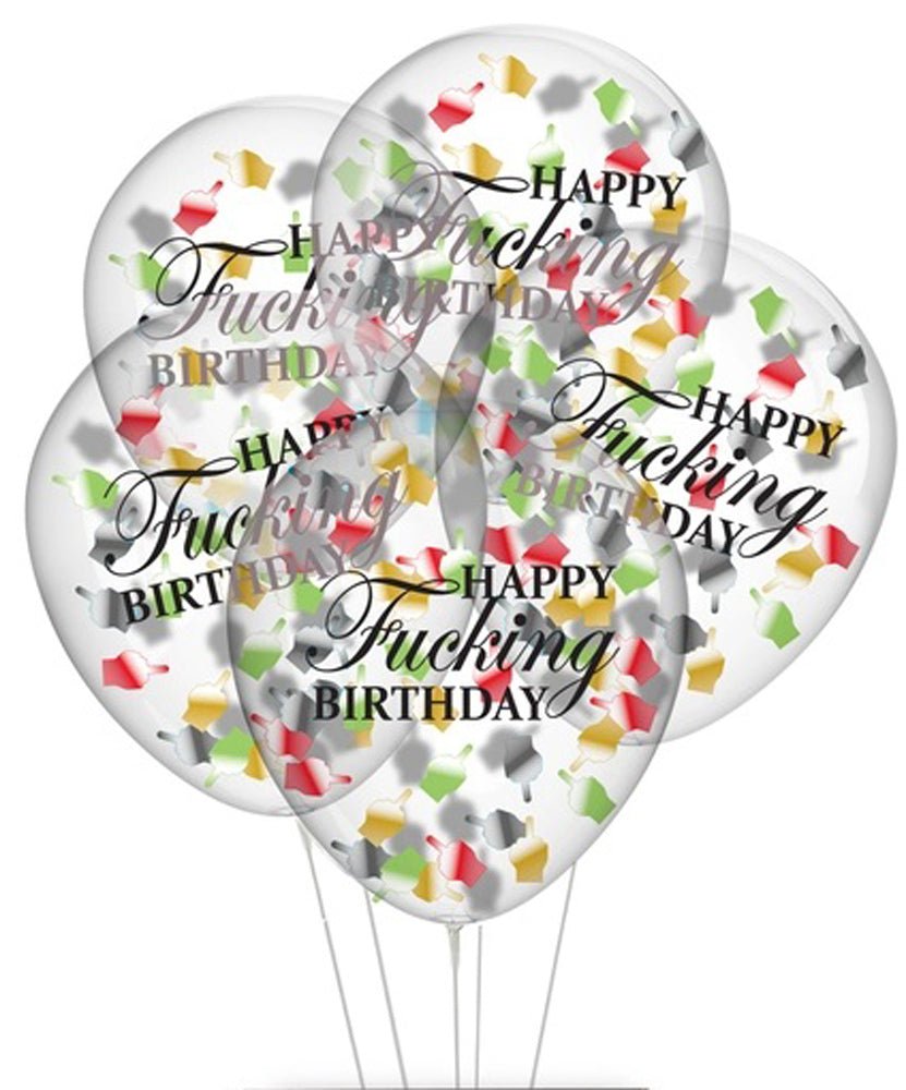 Happy Fucking Birthday Confetti Balloons LG-CP1052