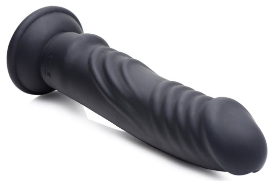 E-Stim and Vibrating Dildo With Remote - Black ZE-AG661