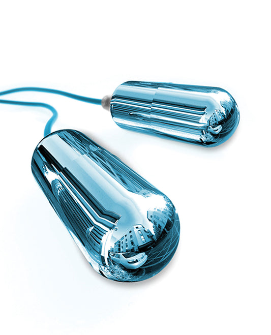 Classix Dual Vibrating Head Teaser - Blue/clear PD1996-14