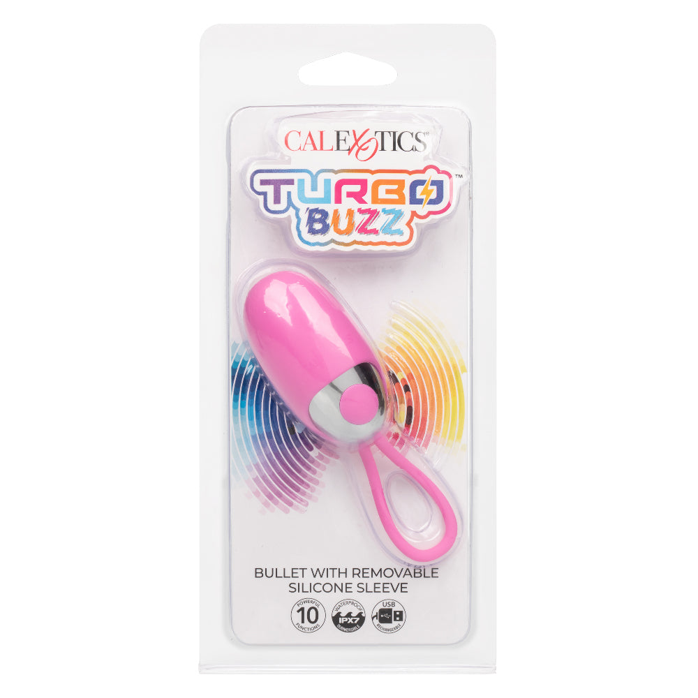 Turbo Buzz Bullet With Removable Silicone Sleeve - Pink SE0043052