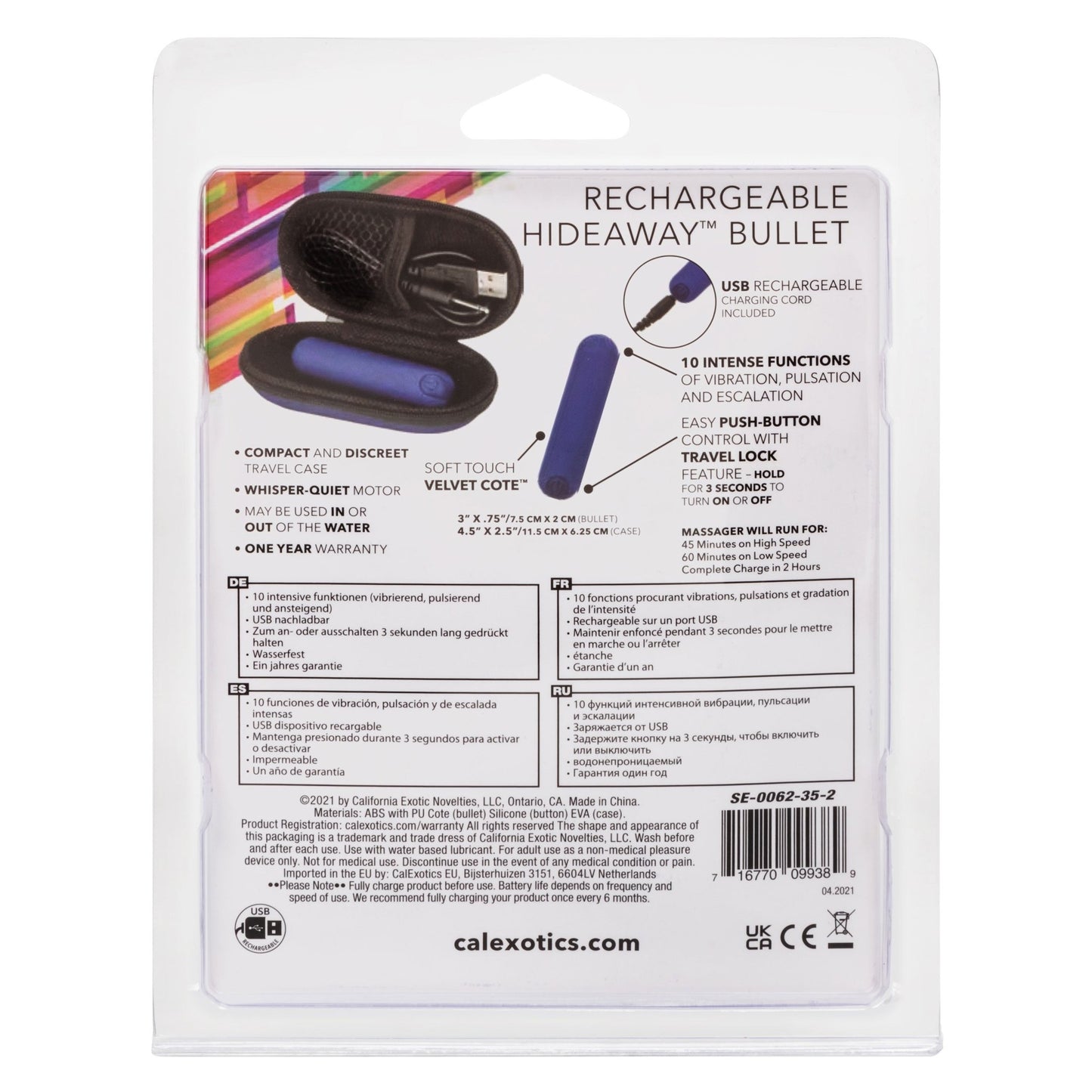 Rechargeable Hideaway Bullet - Blue SE0062352