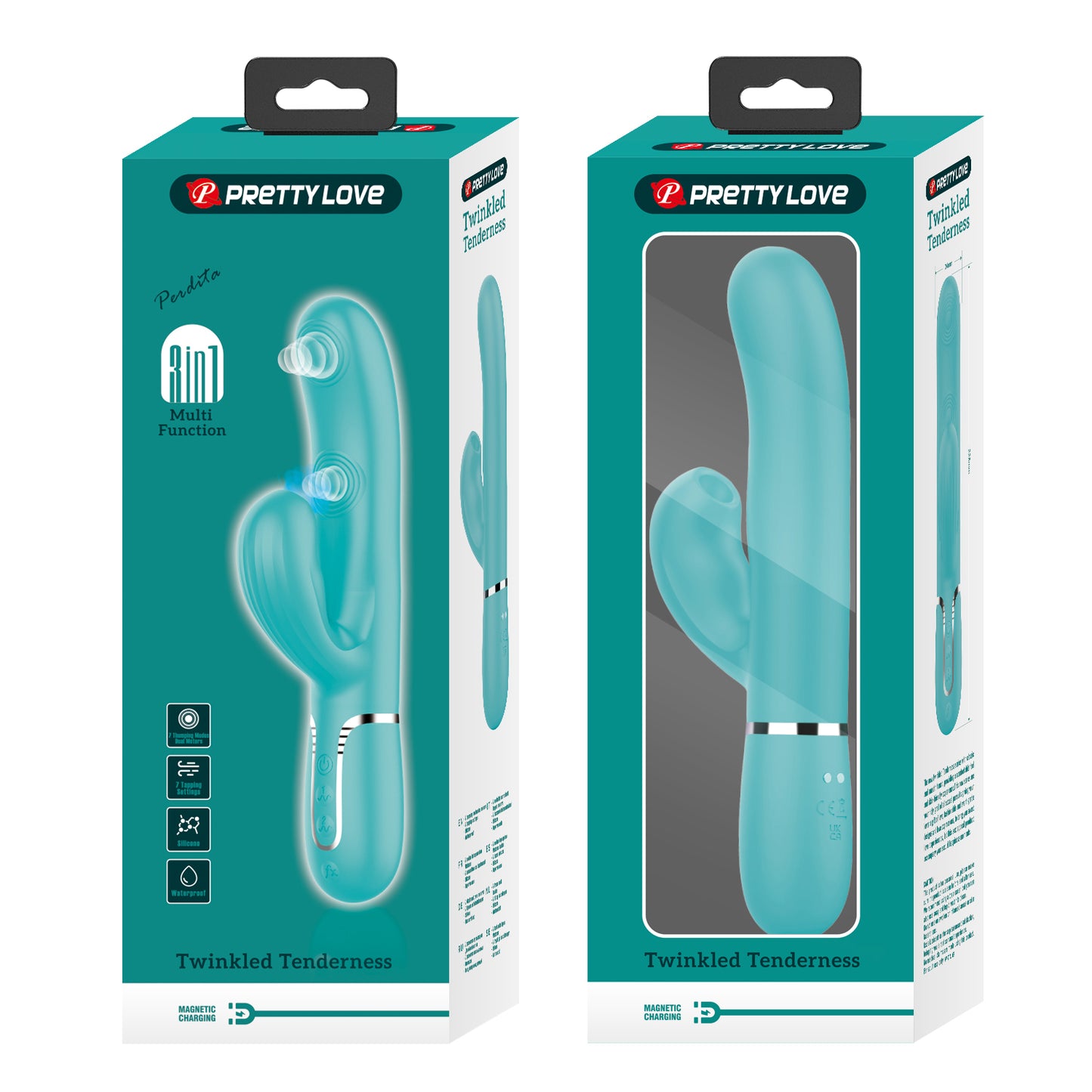 Perdita Twinkled Tenderness Vibrator - Turquoise BW-500015-1