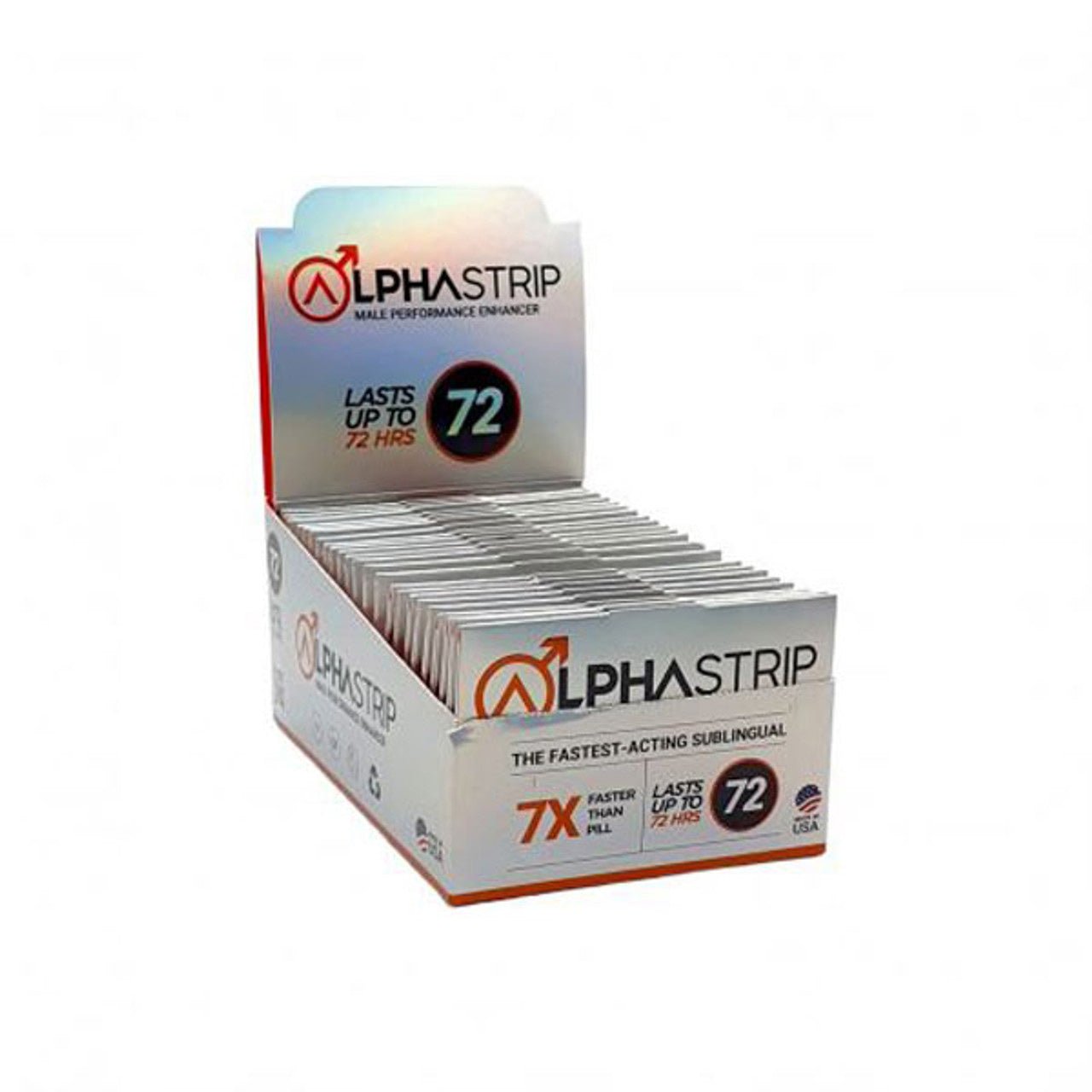 Alpha Strip Male Performance Enhancer 24 Ct  Display LU-FTPALPH72