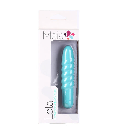 Lola 10 Function Vibrating Twisty Bullet - Teal MTMA331