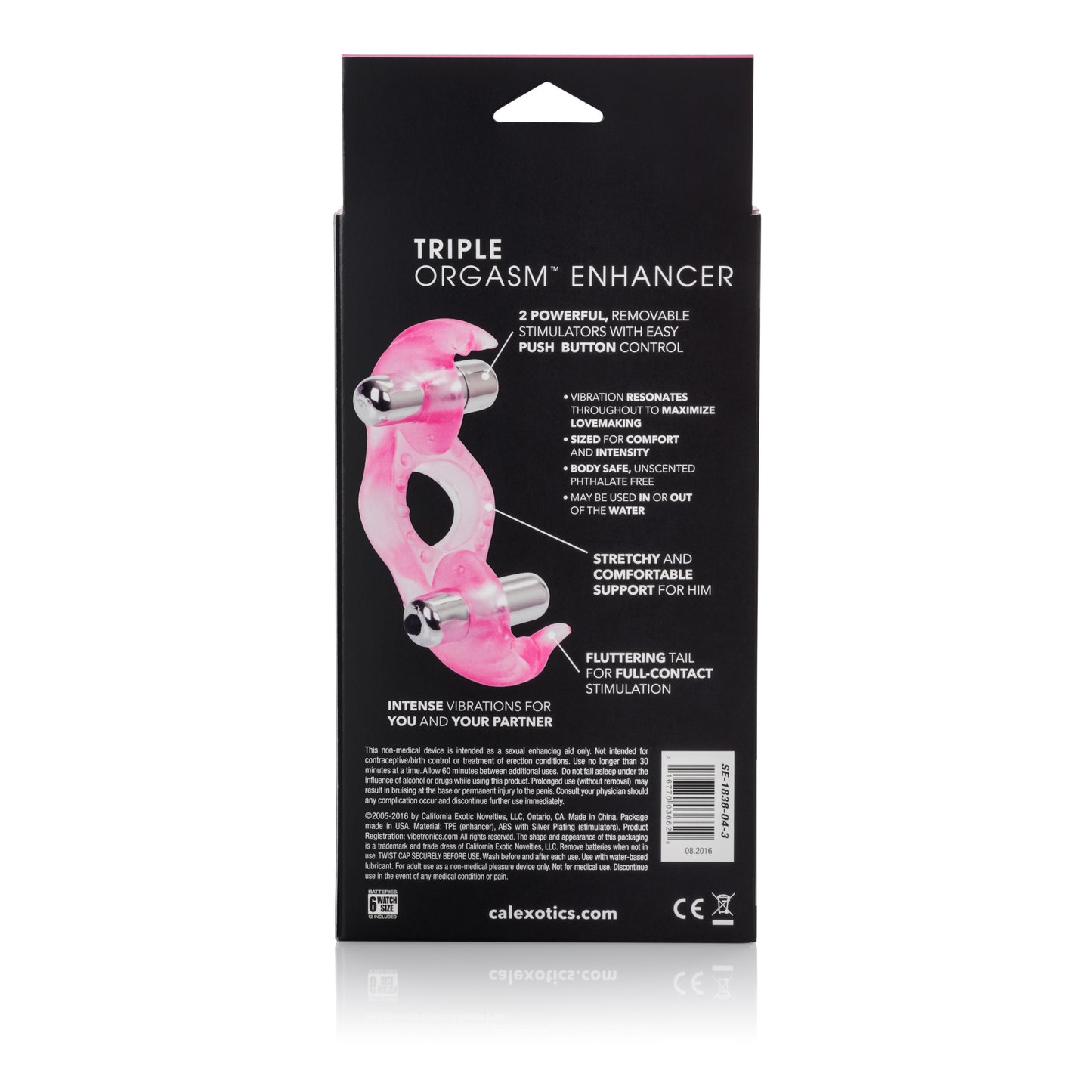 Silicone Triple Orgasm Erection Enhancer - Pink SE1838043