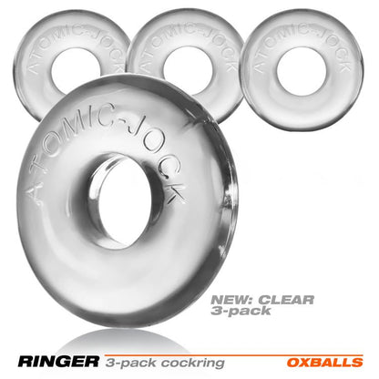 Ringer 3-Pack Do-Nut-1 - Clear OX-1324-CLR