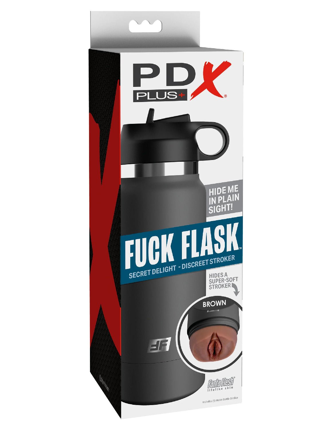 Fuck Flask - Secret Delight - Grey Bottle - Brown PDRD628-29