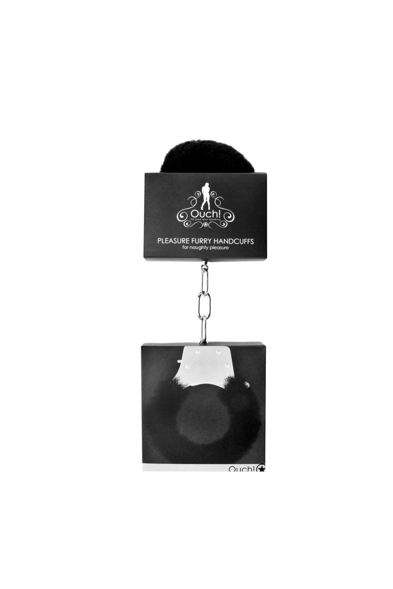 Pleasure Furry Handcuffs - Black OU-OU004BLK