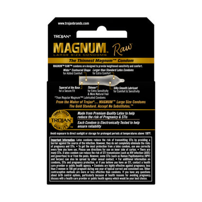 Trojan Magnum Raw 3 Ct Condoms PM20016