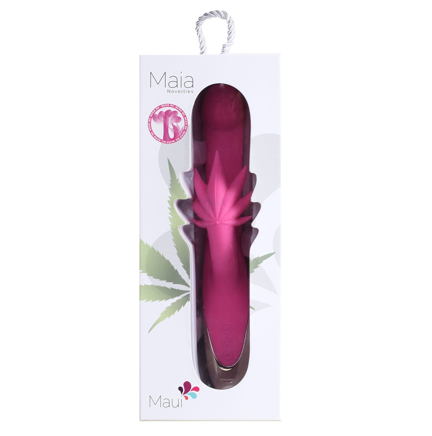 Maui 420 Series - Dual Motor G-Spot Pot Leaf - Rechargeable Vibrator - Pink MTMA2001LF