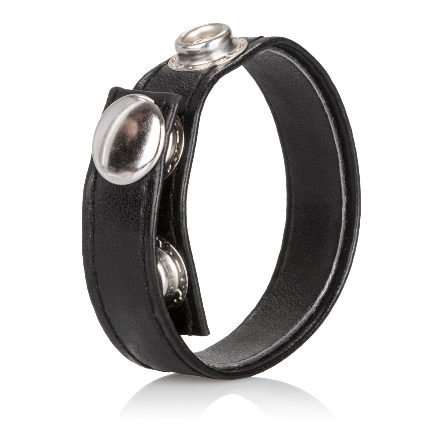 Leather Black 3-Snap Ring SE1411032