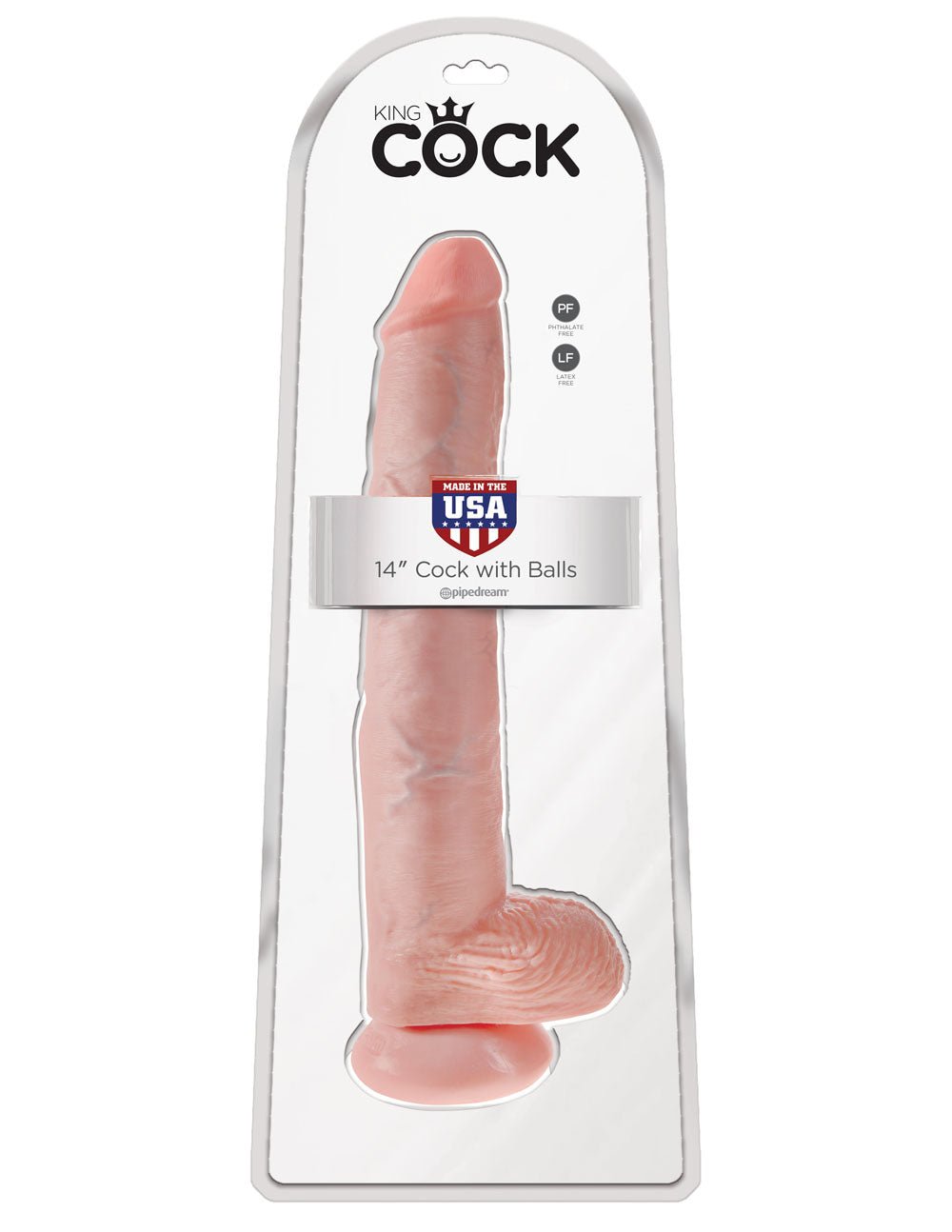 King Cock 14 Inch Cock With Balls - Light PD5534-21