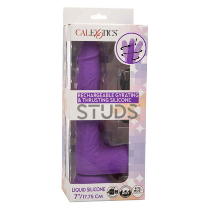 Rechargeable Gyrating and Thrusting Silicone Studs - Purple SE0251103