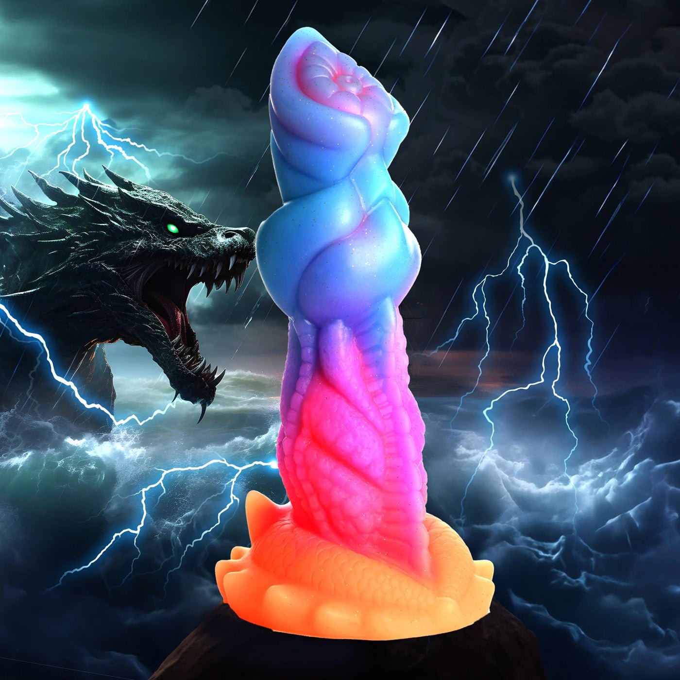 Aqua-Cock Glow-in-the-Dark Silicone Dildo CC-AH291