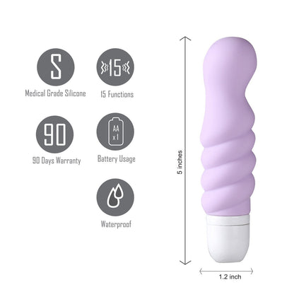 Chloe Silicone Twissty Mini Vibe - Purple MT1422-L8