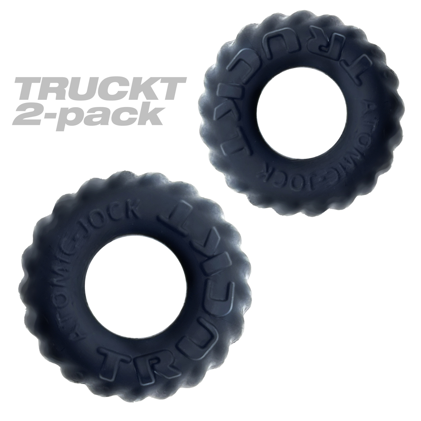 Truckt 2 Piece Cockring Set Atomic Jock - Night  Black OX-AJ-1049-NGT