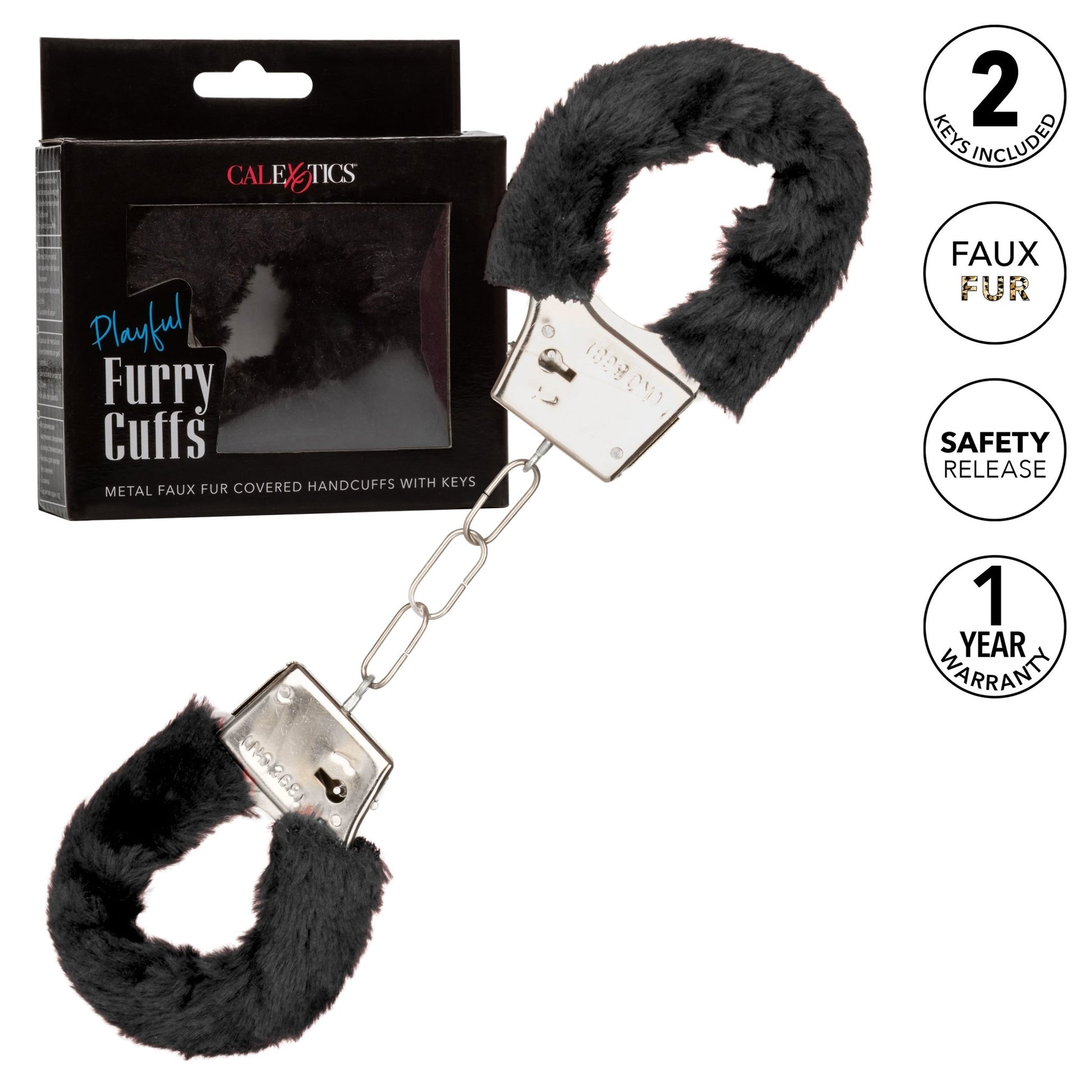 Playful Furry Cuffs - Black SE2651303