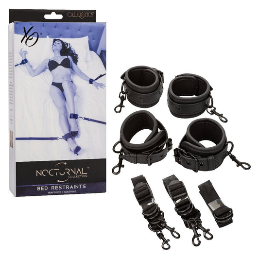 Nocturnal Collection Bed Restraints - Black SE2678303