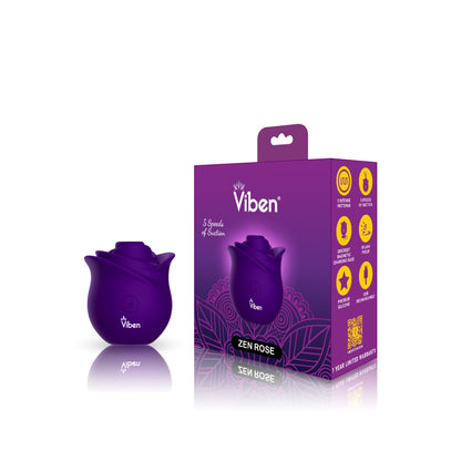 Zen Rose - Violet - Handheld Rose Clitoral and Nipple Stimulator VB-75013