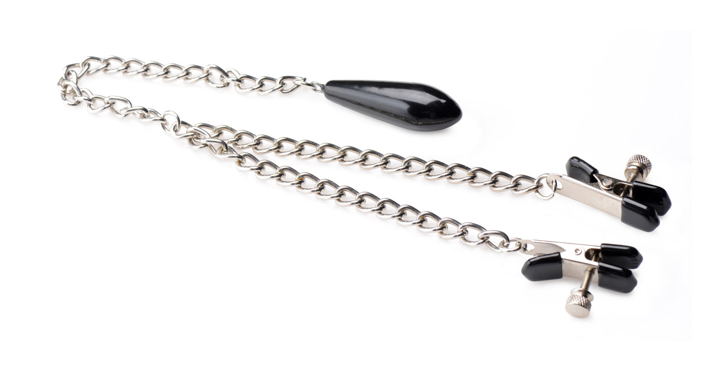 Titty Taunter Nipple Clamps With Weighted Bead MS-AG542