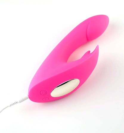 Leah USB Rechargeable Silicone 10-Function Rabbit Vibrator - Pink MTMA1605-P1