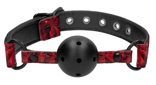 Breathable Luxury Ball Gag - Burgundy OU-OU345BUR