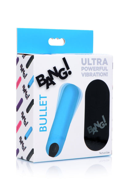 Bang Vibrating Bullet With Remote Control - Blue BNG-AG366-BLU