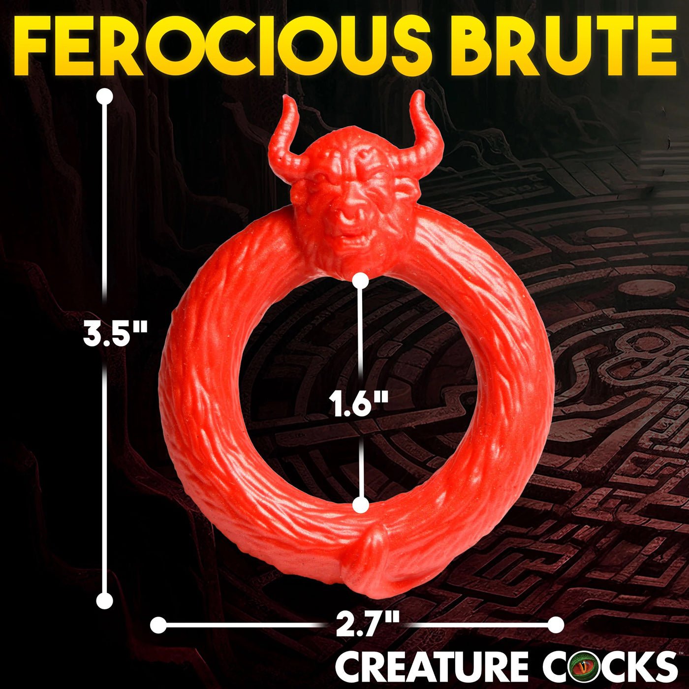 Beast Mode Silicone Cock Ring - Red CC-AH337