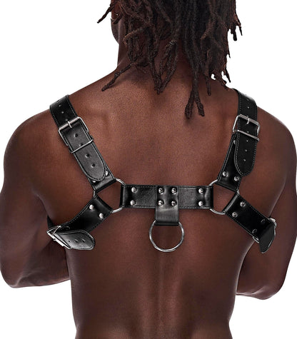 Aries Leather Harness - One Size - Black MP-590266BK1S