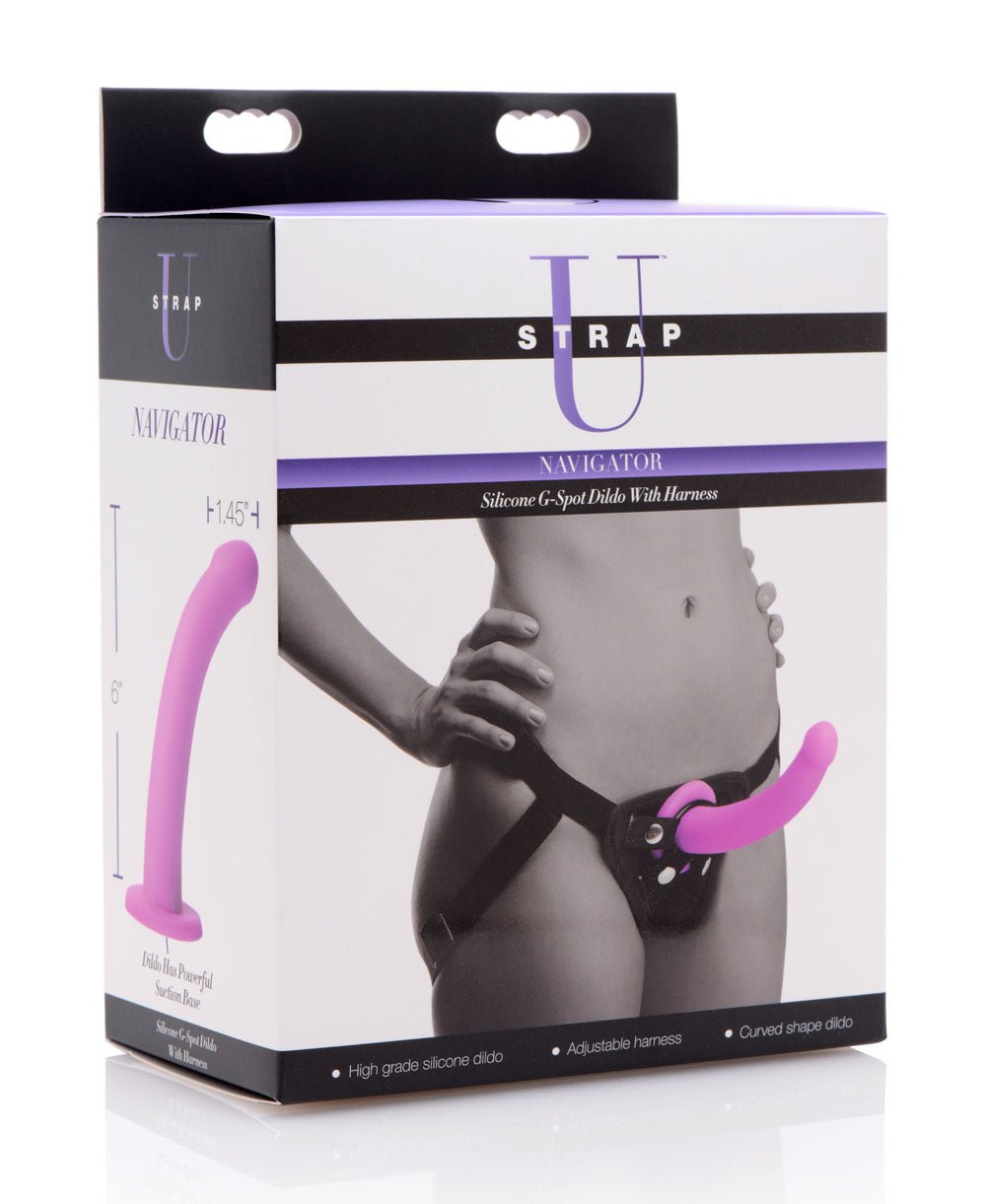 Navigator Silicone G-Spot Dildo With Harness SU-AF216