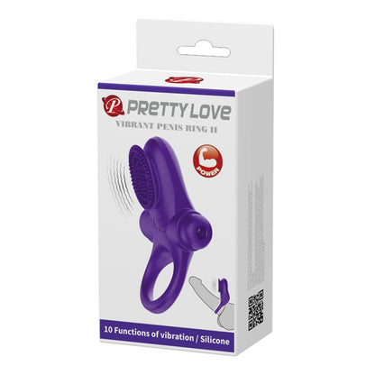 Pretty Love Vibrating Cock Ring II - Purple BI-210205-1