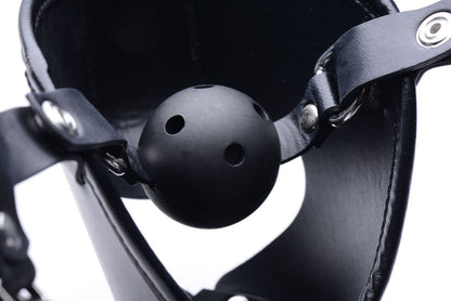 Pup Puppy Play Hood and Breathable Ball Gag MS-AE766