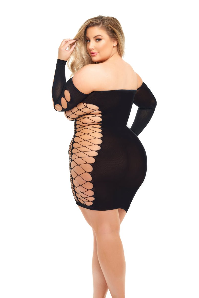 Diamond Drippin Dress - Queen Size - Black PKL-25119XBLKQ