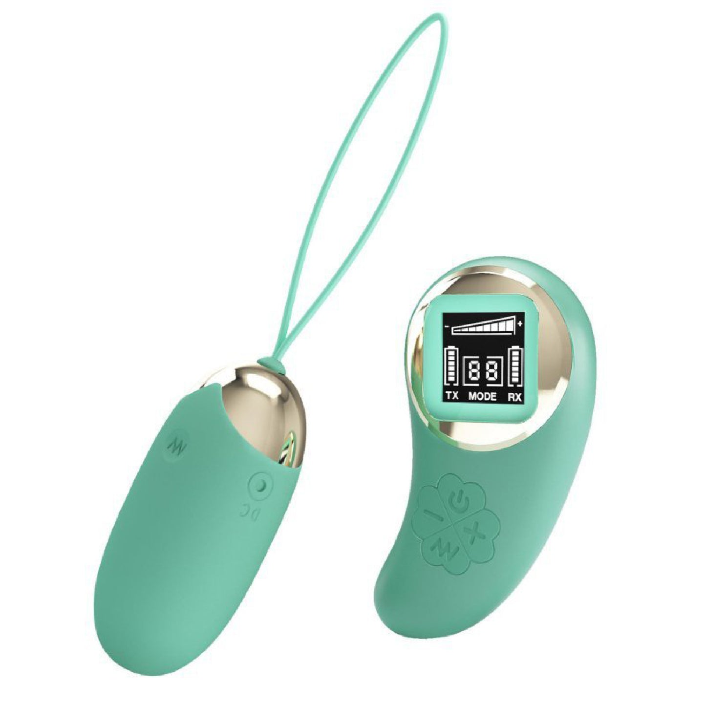 Mina Vibrating Remote Control Egg - Turquoise BI-014362WLED1