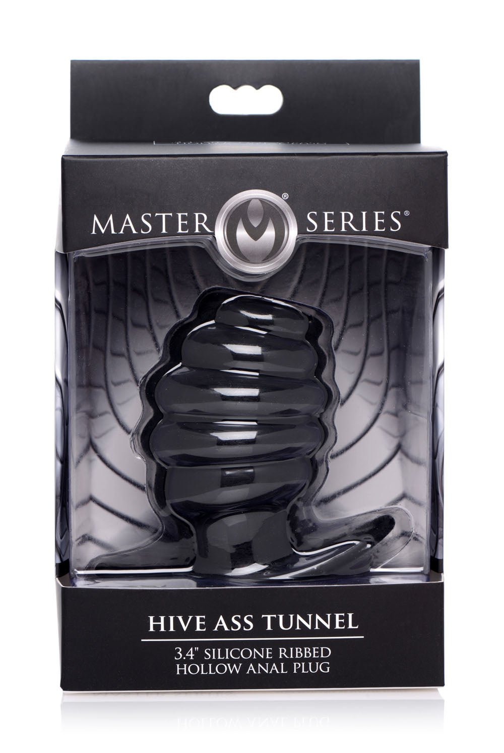 Hive Ass Tunnel Silicone Ribbed Hollow Anal Plug - Medium MS-AF982-MEDIUM