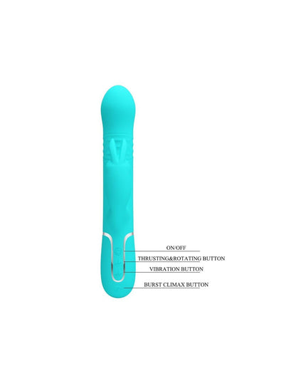 Coale Rabbit Vibrator Pearls - Turquoise BW-500013-1