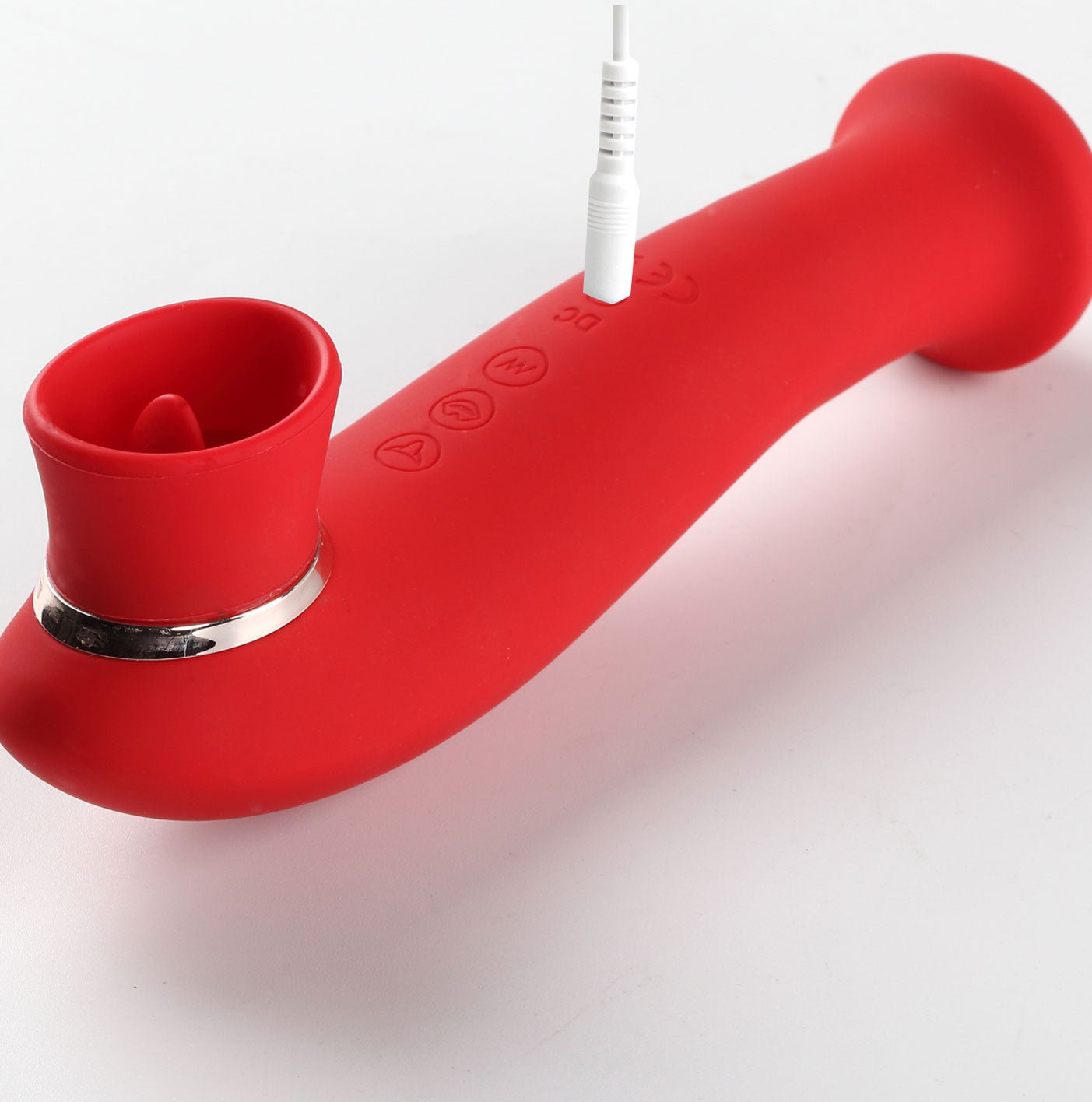 Destiny 15-Function Rechargeable Vibrating - Suction Wand - Cherry Red MTMA2006-R2