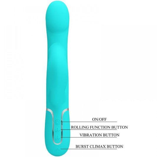 Falin Rabbit Vibrator Pearls - Turquoise BW-500012-1