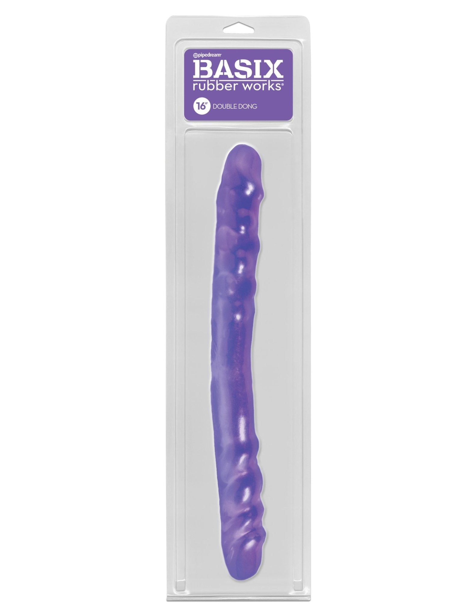 Basix Rubber Works 16 Inch Double Dong - Purple PD4300-12