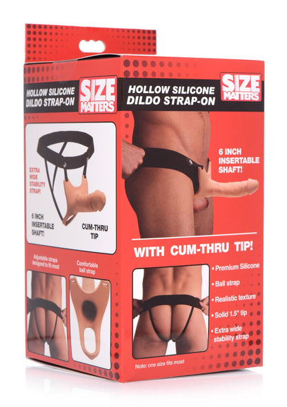 Hollow Silicone Dildo Strap-on - Flesh SM-AG365-FLSH