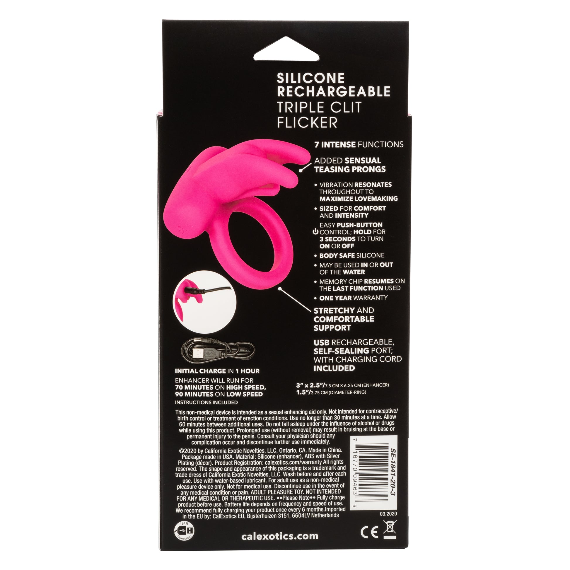 Silicone Rechargeable Triple Clit Flicker SE1841203